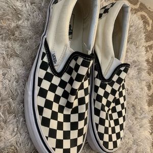 Checkered slip-on Vans